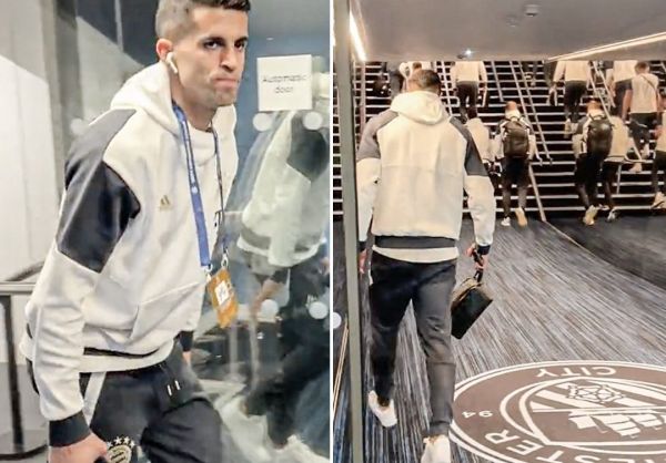  عکس؛ پا نگذاشتن کانسلو روی لوگوی منچسترسیتی