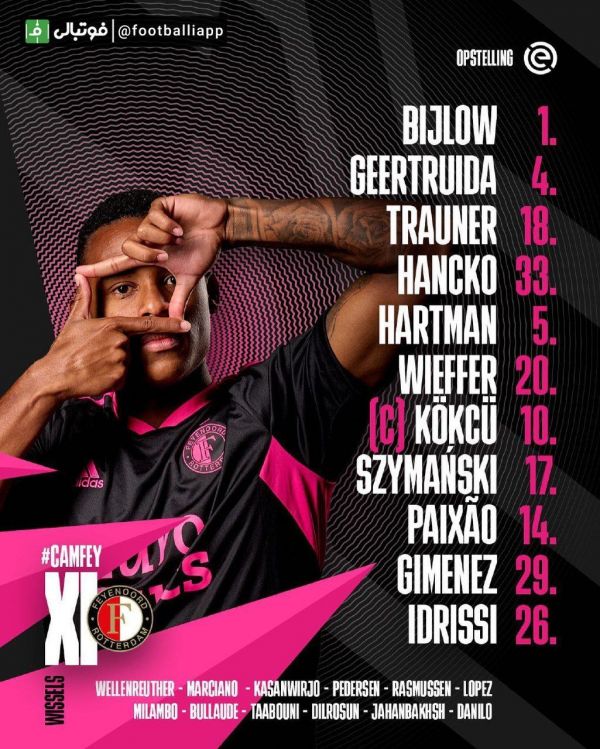  اردیویسه  علیرضا جهانبخش روی نیمکت فاینورد مقابل کامبور