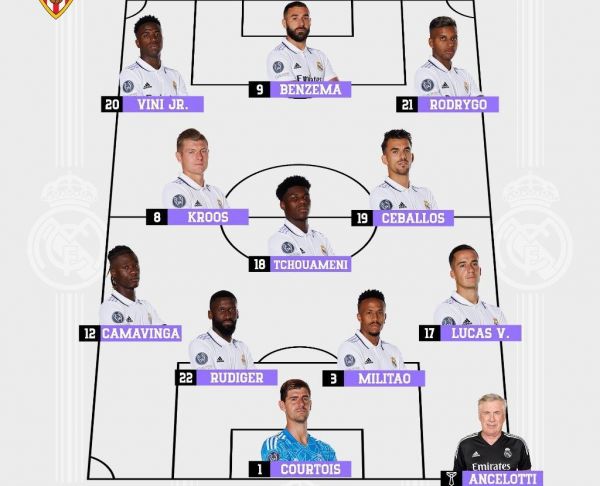  ترکیب رئال مادرید مقابل آلمریا؛ سبایوس و شوامنی در خط هافبک رئال مادرید