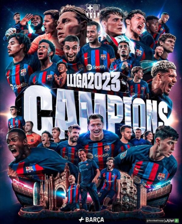  طرح  بارسلونا قهرمان فصل ۲۰۲۲ ۲۳ لالیگا شد