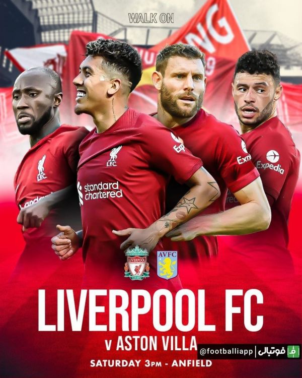  پوستر رسمی باشگاه لیورپول برای بازی امروز با مضمون آخرین بازی روبرتو فیرمینو، نبی کیتا، جیمز میلنر و الکس اوکسلید چمبرلین در ورزشگاه آنفیلد که پس از پایان قراردادشان در تابستان امسال باشگاه را ترک خواهند کرد