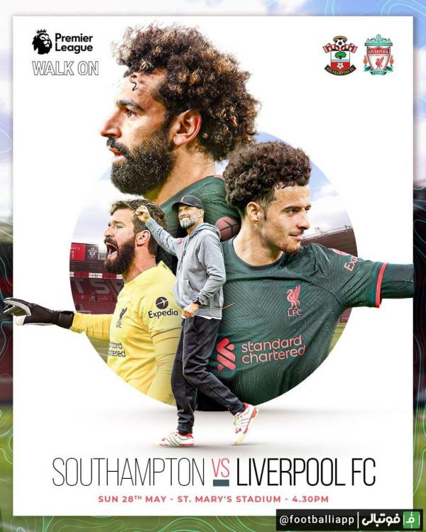  پوستر باشگاه لیورپول برای بازی امروز مقابل ساتهمپتون