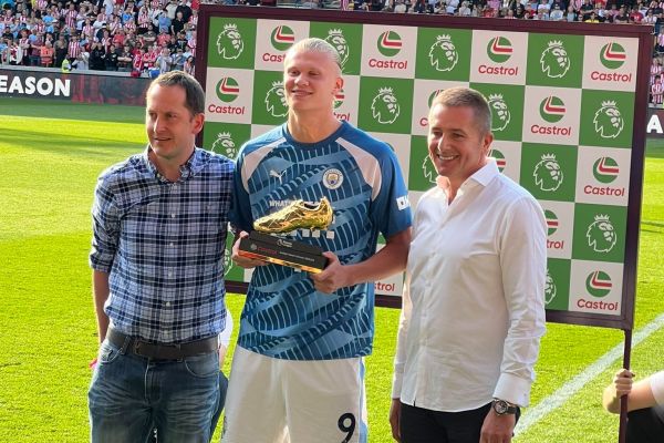  عکس؛ کفش طلای لیگ برتر انگلیس در دستان ارلینگ هالند