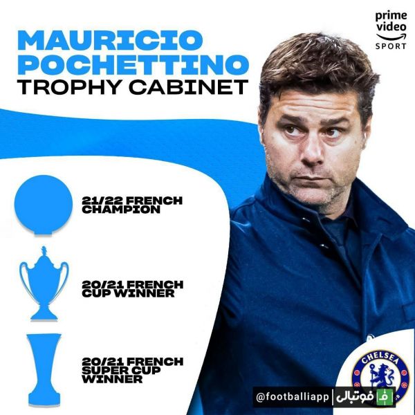  اینفوگرافی  نگاهی به افتخارات مائوریسیو پوچتینو در دوران سرمربیگری‌اش به بهانه‌ انتخاب وی به عنوان سرمربی جدید باشگاه چلسی