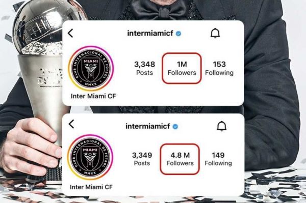 چند برابر شدن دنبال کنندههای باشگاه اینترمیامی پس از جذب مسی