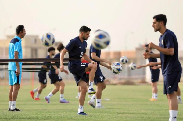  تمرین دیروز تیم ملی فوتبال امید در زمین شماره دو ورزشگاه کربلا