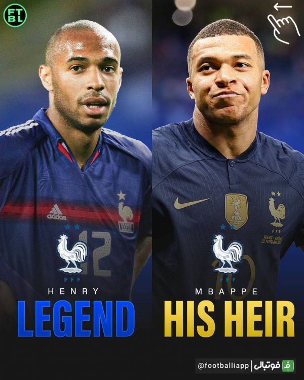  اینفوگرافی  اسطوره‌های فوتبال ملی و جانشینان آن‌ها