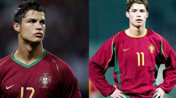 چهار شمارهای که رونالدو به جز شماره هفت بر تن کرده است عکس