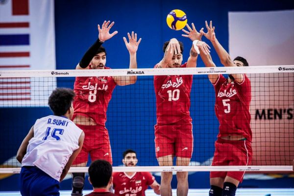  والیبال قهرمانی جوانان جهان  صعود مقتدرانه ایران به نیمه نهایی با شکست تایلند