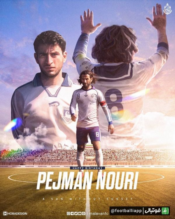  پوستر باشگاه ملوان بندرانزلی به مناسبت تولد پژمان نوری