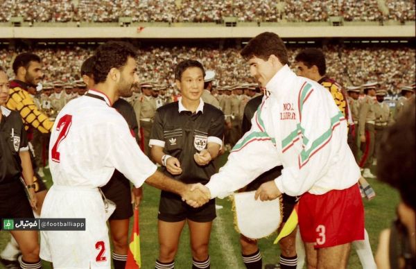 نوستالژی فوتبالی  کریم باقری کاپیتان تیم امید ایران در سال ۷۴ در مصاف با تیم امید امارات