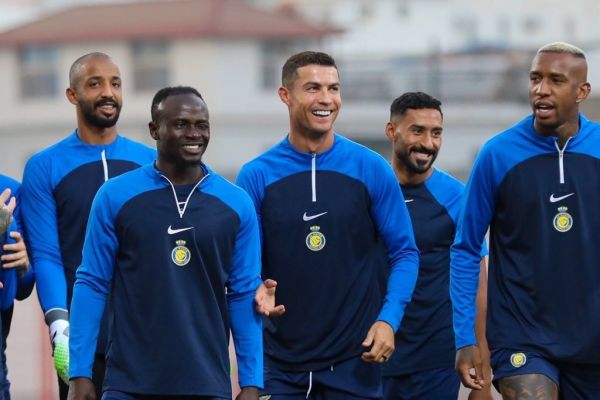 عکس؛ چهره خندان رونالدو و مانه در کنار هم در تمرینات النصر