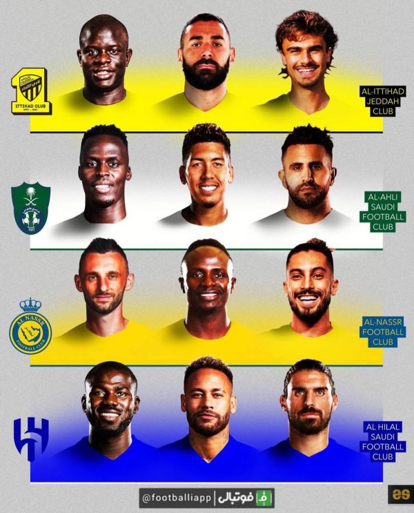  ستارگانی که در این پنجره نقل و انتقالاتی به چهار تیم بزرگ لیگ عربستان پیوستند