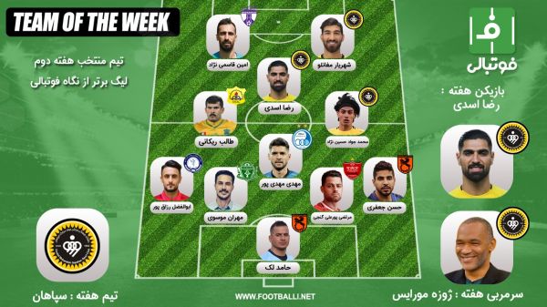 تیم منتخب هفته دوم؛ همهکارهها