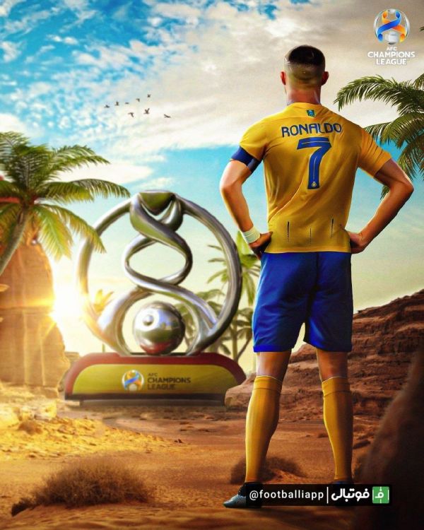  طرح صفحه رسمی AFC با انتشار این پوستر نوشت  اولین حضور کریستیانو در پلی آف لیگ قهرمانان آسیا