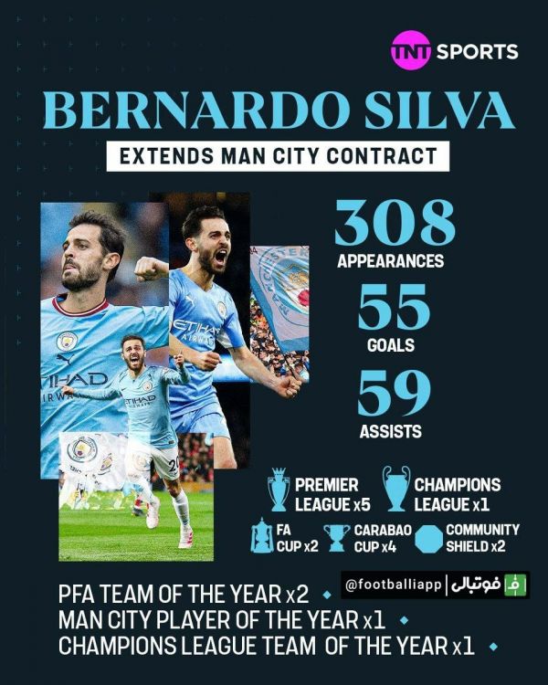  اینفوگرافی  عملکرد برناردو سیلوا در منچسترسیتی