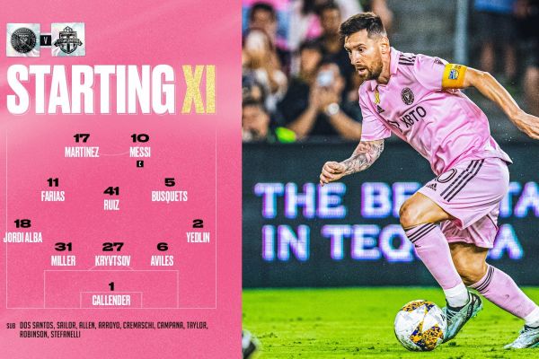 ترکیب اینتر میامی مقابل تورنتو با حضور مسی