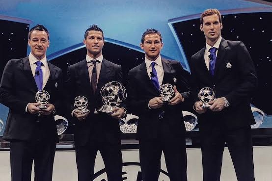 عکس؛ وقتی رونالدو، لمپارد، جان تری و پیتر چک بهترینهای اروپا شدند