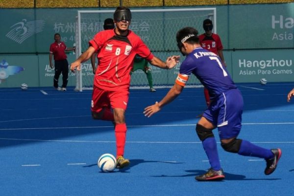 صعود ملیپوشان فوتبال نابینایان به فینال بازی های پاراآسیایی هانگژو
