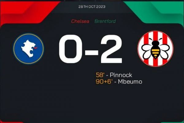 چلسی ۰- برنتفورد ۲ شکست خانگی چلسی در هفته دهم لیگ برتر انگلیس