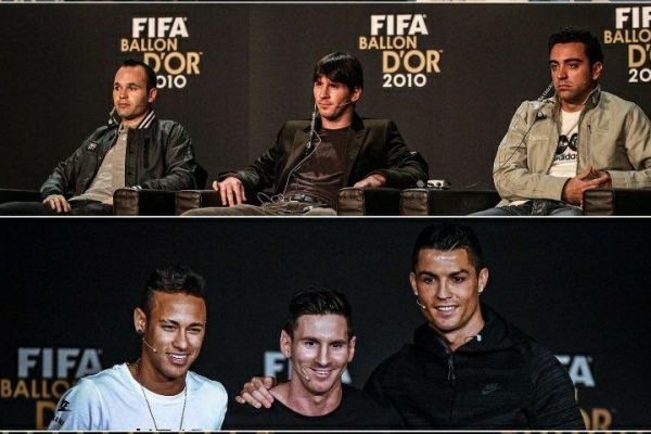 مسی و بردن توپ طلا در نسلهای مختلف فوتبال عکس