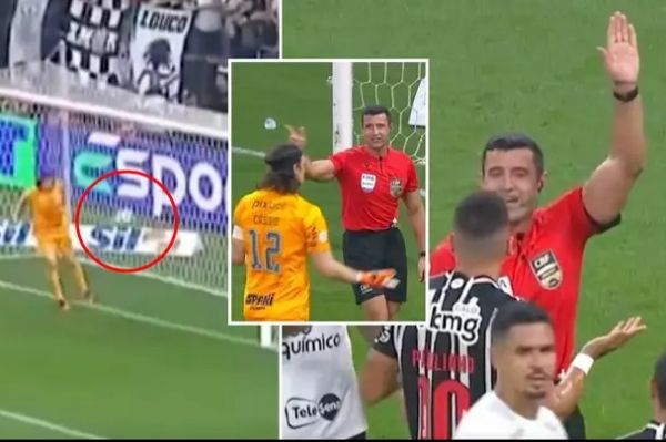 هوش بالای دروازهبان کورینتیانس جای خالی دادن مقابل ضربه آزاد غیرمستقیم