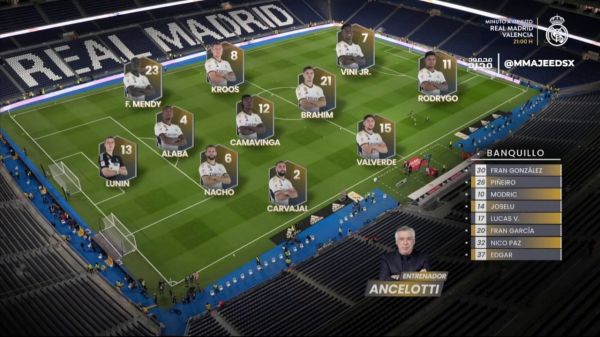  ترکیب رئال مادرید و والنسیا؛ براهیم در تیم آنچلوتی