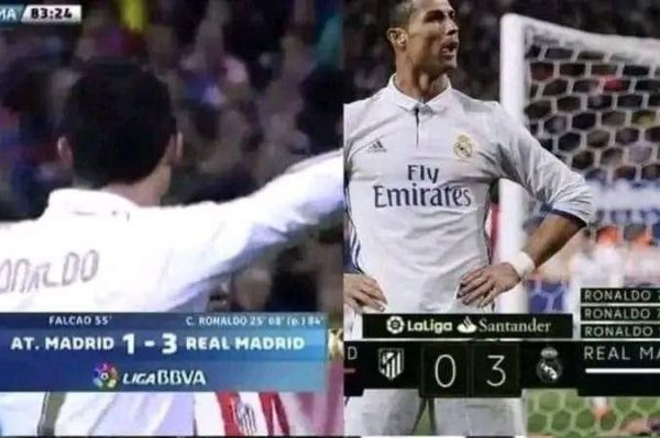  چهار هت‌تریک رونالدو مقابل تیم سیمئونه در یک قاب