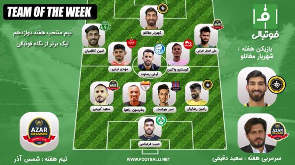  تیم منتخب هفته دوازدهم؛ یک زندگی متعادلِ فوتبالی