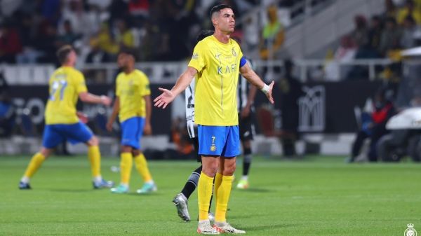 ژست جالبی که رونالدو پس از رسیدن به 50 گل در سال 2023 گرفت