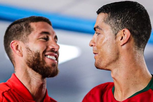 عکس؛ رونالدو و راموس پیش از بازی اسپانیا - پرتغال در جام جهانی 2018