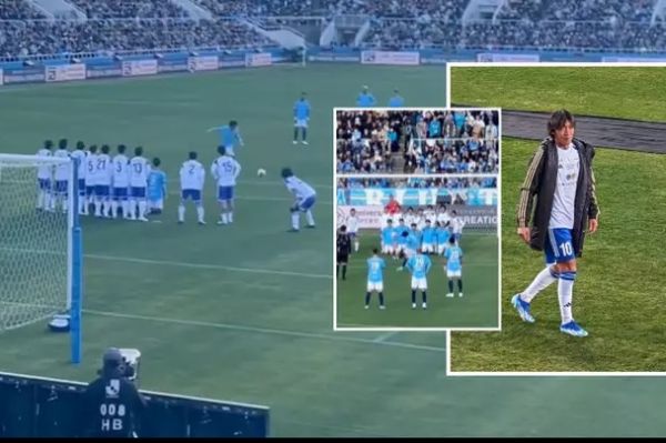 وداع تاریخی مهاجم ژاپنی هت تریک با ضربه کاشته در شب خداحافظی