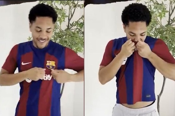  اولین عکس از ستاره جدید بارسلونا با پیراهن آبی و اناری‌ها