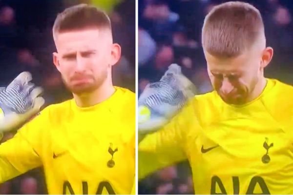 عکس؛ چهره جالب دروازهبان تاتنهام پس از سوپرگل همتیمیاش