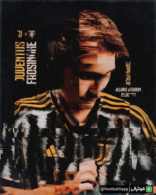 پوستر باشگاه یوونتوس برای بازی امشب مقابل فروزینونه در جام حذفی ایتالیا