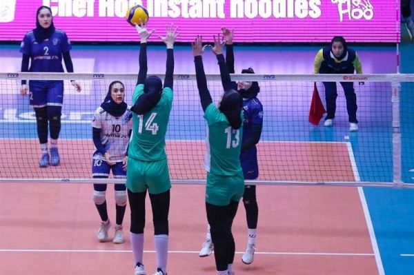 لیگ برتر والیبال بانوان برتری سایپا و قطعی شدن صعود مهرسان به پلیآف