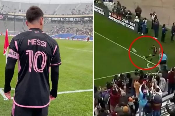  تلاش ناکام مسی برای گلزنی از روی نقطه کرنر