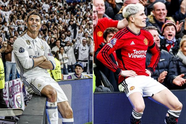 عکس؛ بازیکن آرژانتینی منچستریونایتد و انجام یکی دیگر از خوشحالیهای رونالدو