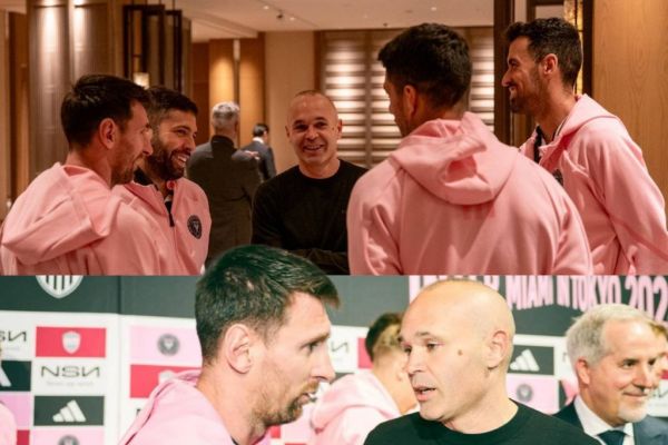 عکس؛ دیدار اینیستا با مسی و بارساییهای سابق در ژاپن