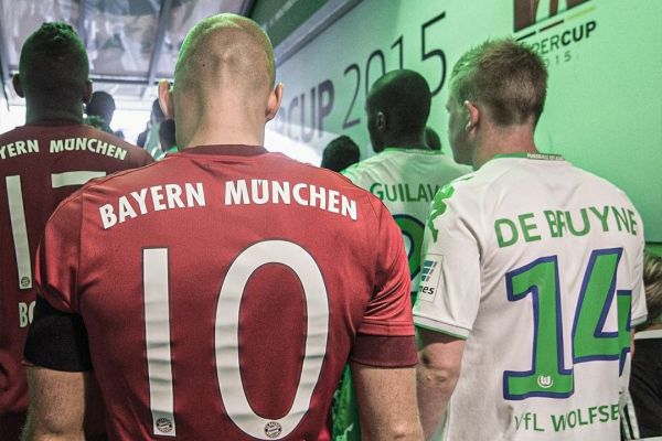 عکس؛ وقتی آرین روبن و کوین دی بروینه در آلمان رو در رو شدند