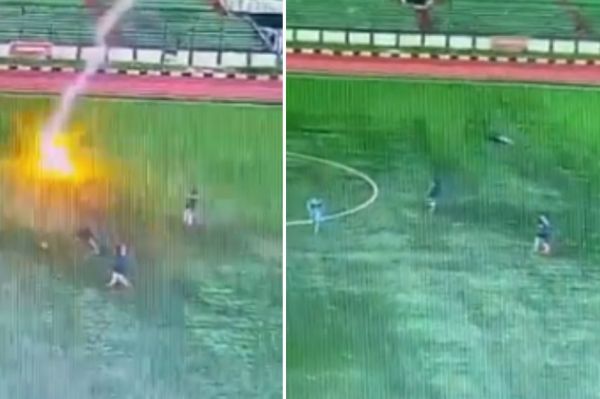 مرگ دلخراش یک بازیکن اندونزیایی، بر اثر برخورد صاعقه حین بازی