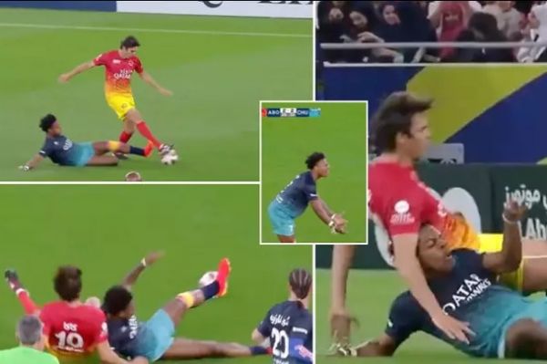 لحظهای که اسپید به شکل خطرناکی روی پای کاکا تکل زد