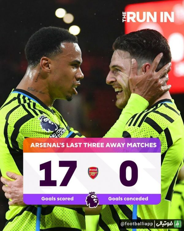  اینفوگرافی  آرسنال با این رکورد  گل های زده و خورده آرسنال در سه بازی خارج از خانه اخیر  فردا به مصاف سیتی می‌رود  پپ وای به حالت