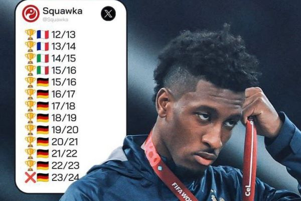  بایرلورکوزن ترمز قهرمانی های پیاپی کینگزلی کومان را کشید