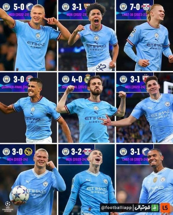  اینفوگرافی  شب سخت در انتظار مدافعان مادرید  منچسترسیتی در ۹ بازی آخر خانگی خود در لیگ قهرمانان اروپا حداقل ۳ گل را به ثمر رسانده است