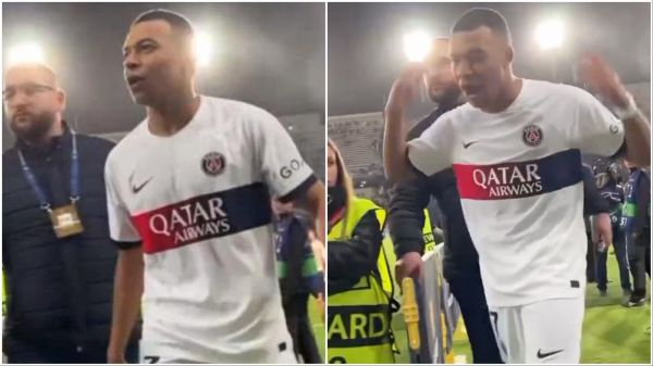  درگیری امباپه با بازیکنان بارسلونا در تونل