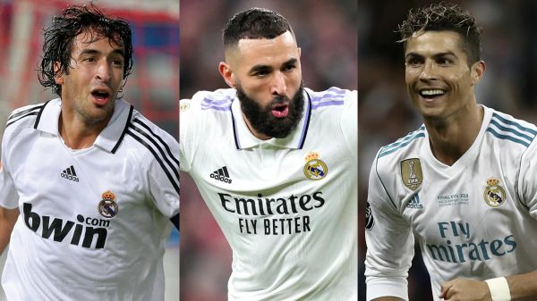 پنج گلزن برتر تاریخ رئال مادرید در لیگ قهرمانان اروپا عکس