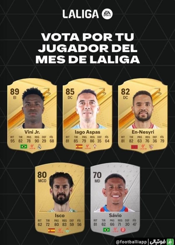  اینفوگرافی  نامزدهای بهترین بازیکن ماه لالیگا