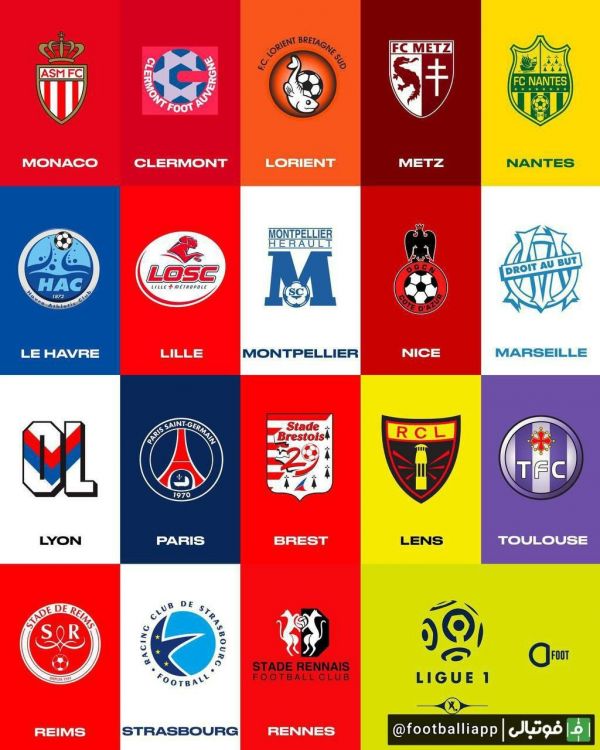  طرح  اگر تیم‌های فرانسوی هنوز لوگوهای قبلی خود را حفظ می‌کردند