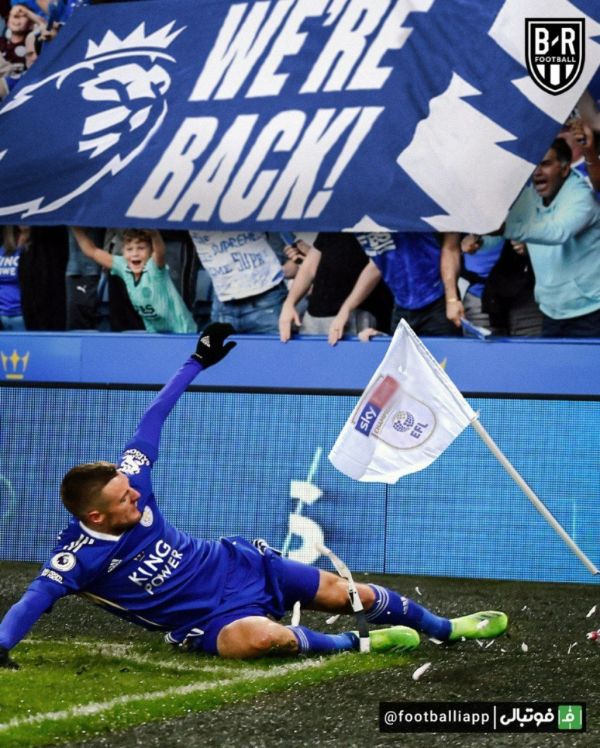  طرح جالب بلیچر ریپورت از صعود لستر به لیگ برتر انگلیس با الهام از خوشحالی معروف کاپیتان جیمی واردی